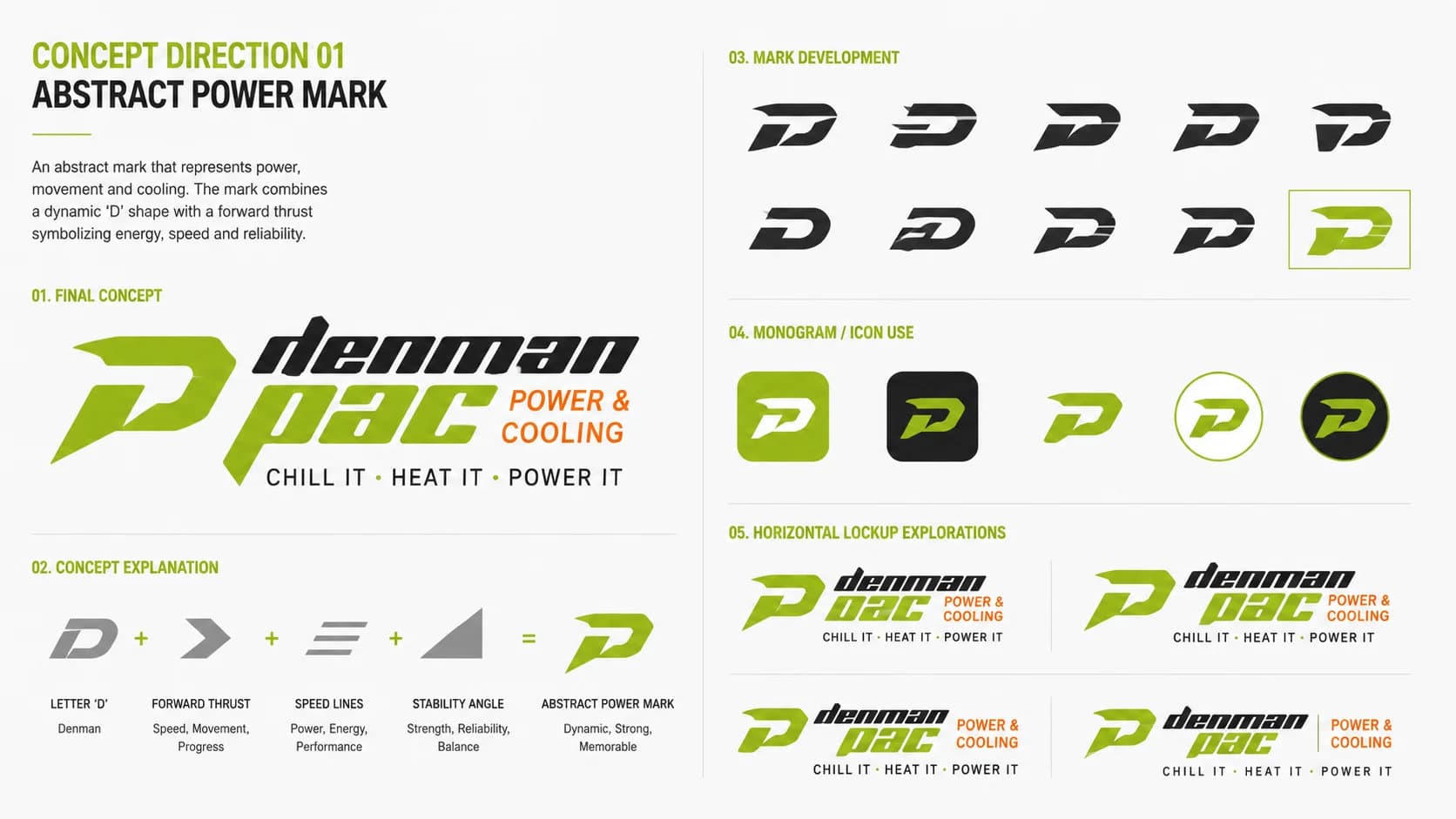 Concept Direction 01 — Abstract Power Mark