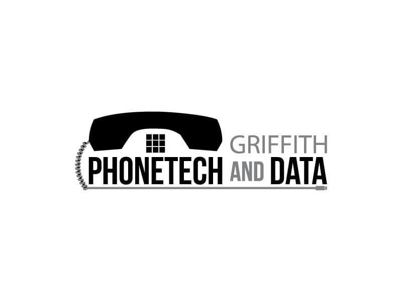 Griffith Phonetech & Data logo — Monochrome