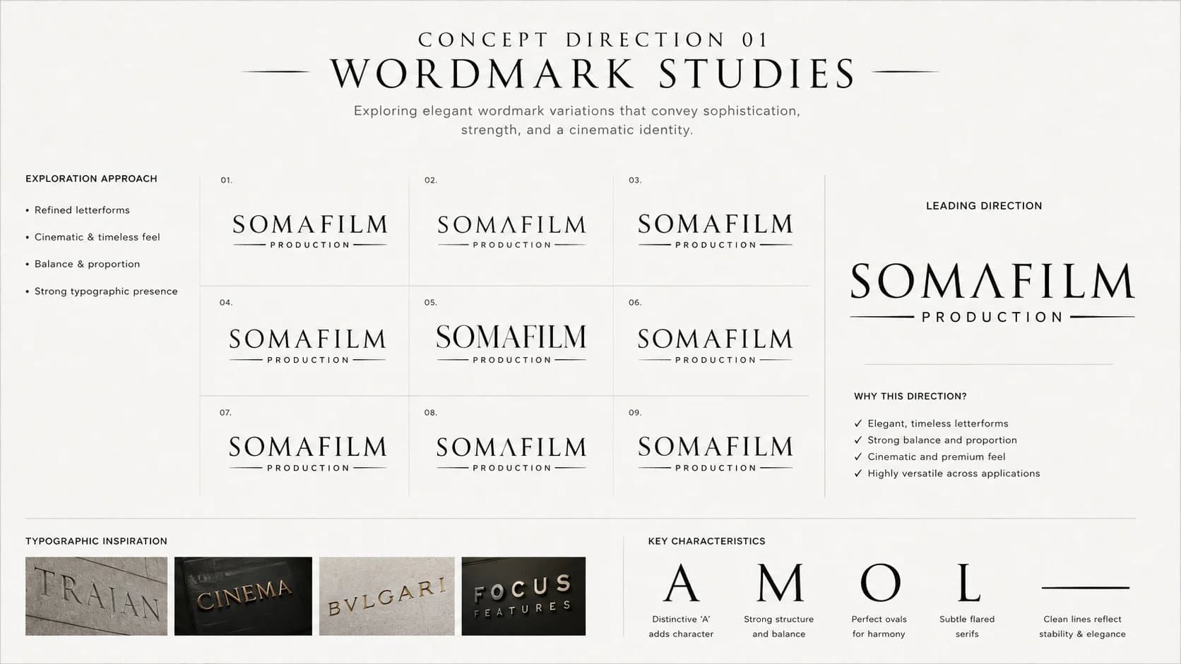 Concept Direction 01 — Wordmark Studies