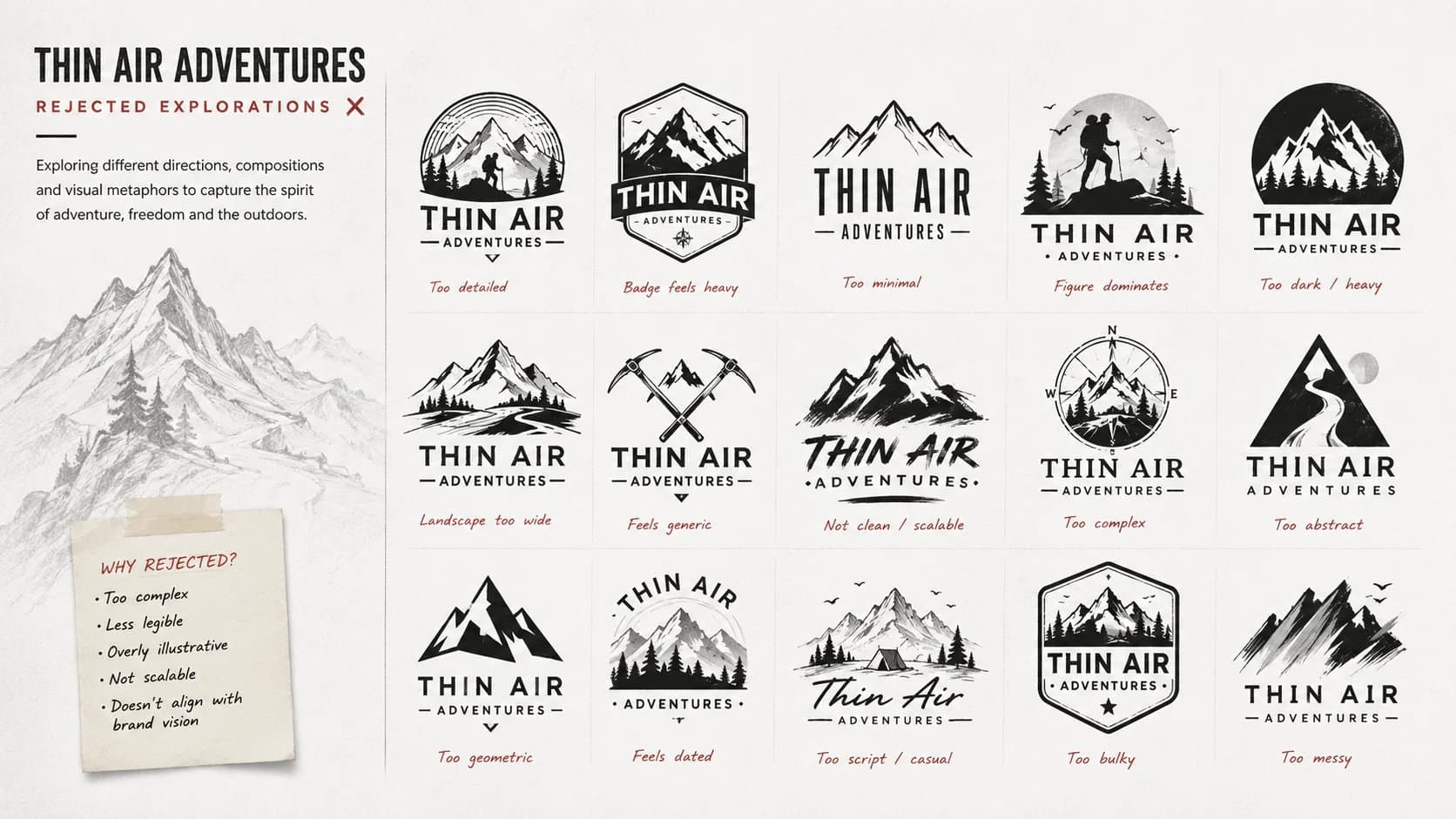 Rejected Explorations